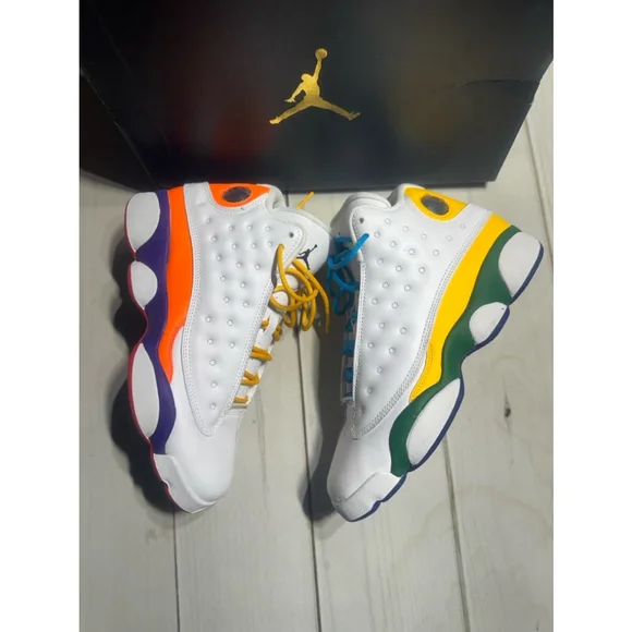 White Jordan Retro 13 Multicolor Nike Air Jordan 13 Retro GS